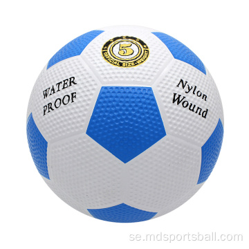 Främjande grossist gummi fotboll fotboll boll storlek 5
